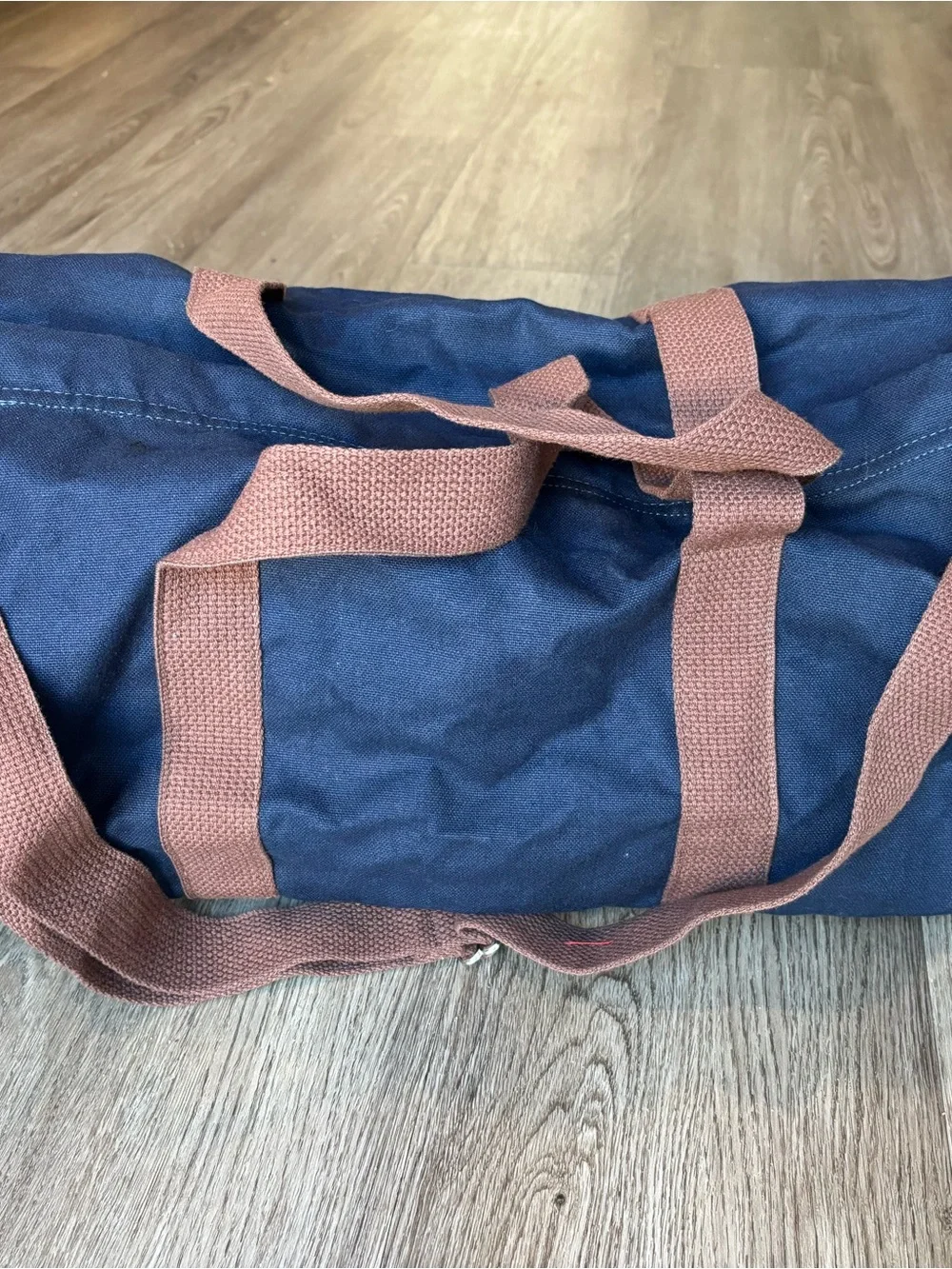 Blue Claw Co. Canvas Navy Duffel Bag with Tote and Shoulder Strap